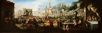 Une foire de village - Giuseppe Moriani