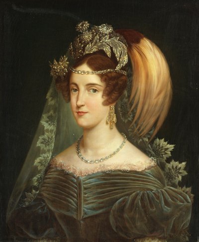 Portrait de Maria Cristina de Savoie 1812-1836, Reine des Deux-Siciles, 1830 - Giuseppe Navarra