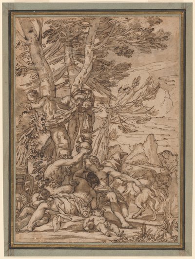 Un bacchanal - Giuseppe Nicola Nasini