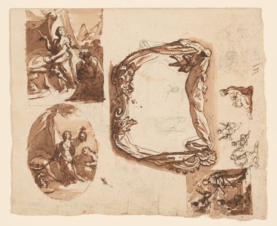 Judith et Holopherne et Autres Études (recto) ; Diane et Endymion (verso) - Giuseppe Nicola Nasini