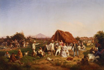 Partie de chasse avec la famille royale de Naples - Giuseppe Palizzi