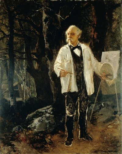 Autoportrait dans la forêt de Fontainebleau - Giuseppe Palizzi