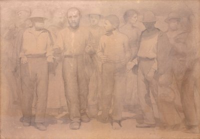 Dessin pour Le Quatrième État - Giuseppe Pellizza da Volpedo