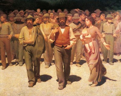 Le Quatrième État (détail) - Giuseppe Pellizza da Volpedo