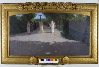La procession. Peinture de Giovanni Pellizza da Volpedo (1868-1907) - Giuseppe Pellizza da Volpedo