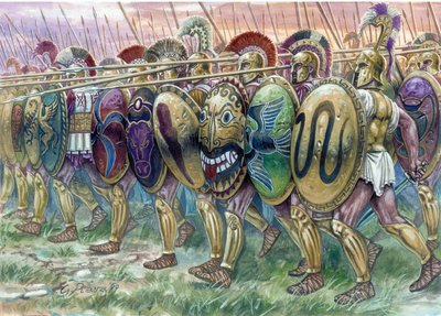 Grèce antique : la charge des hoplites, fantassins grecs - Giuseppe Rava