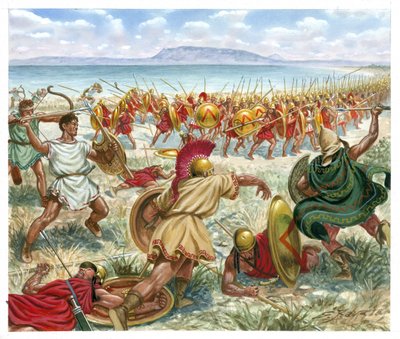 Bataille de Lechaeum - Giuseppe Rava