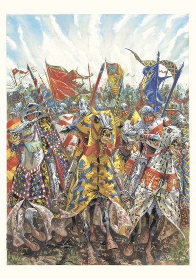 Charge des chevaliers français à la bataille d