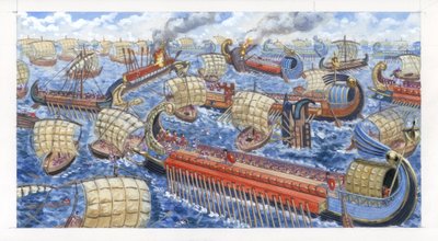 Gnaeus Pompeius Magnus défait les pirates ciliciens en bataille - Giuseppe Rava