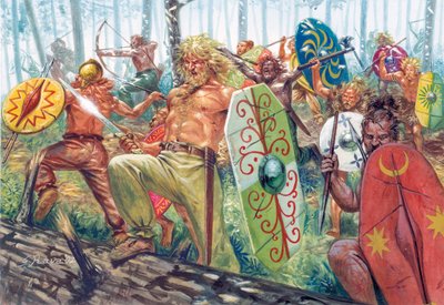 Horde de guerriers germaniques - Giuseppe Rava