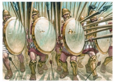Royaume de Macédoine : la charge des phalangistes macédoniens - Illustration de Giuseppe Rava - Giuseppe Rava