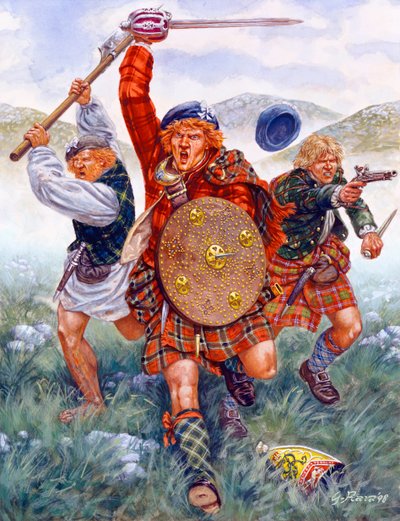 Dernière rébellion jacobite : la charge des Highlanders à la bataille de Culloden en 1746 - Giuseppe Rava