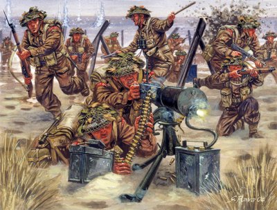 Seconde Guerre mondiale : débarquement en Normandie en juin 1944, soldats anglais - Giuseppe Rava