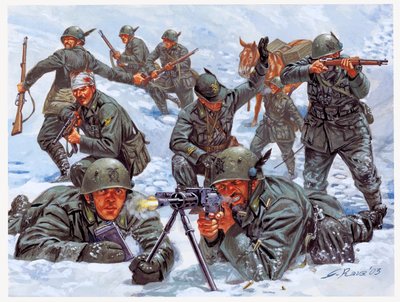 Seconde Guerre mondiale : chasseurs alpins italiens 