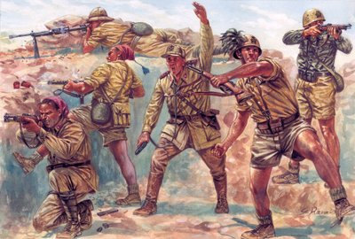 Seconde Guerre mondiale : bersagliers italiens en Libye pendant l
