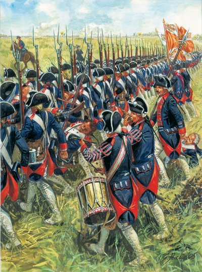 Guerre de Sept Ans : Infanterie prussienne pendant la bataille de Kolin - Giuseppe Rava