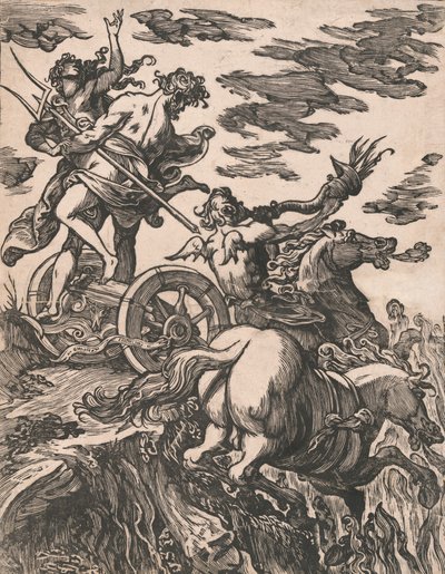 Le viol de Perséphone avec Pluton à cheval à droite, 1590-1607 - Giuseppe Scolari