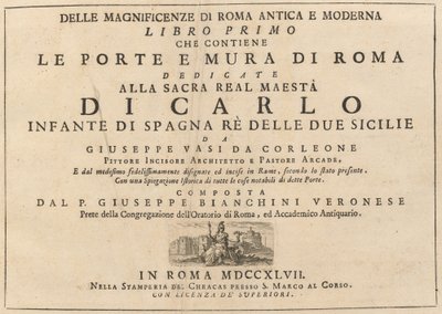 Delle Magnificenze di Roma Antica e Moderna (vol. 1) - Giuseppe Vasi