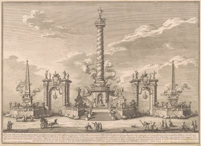 La Prima Macchina pour la Chinea de 1752 : Une Deliziosa faisant allusion à la Villa Carl