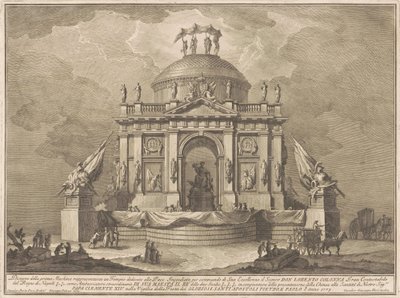 La Prima Macchina pour la Chinea de 1773 : Le Temple de la Paix, 1773 - Giuseppe Vasi