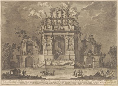La Seconde Machine pour la Chinea de 1771 : Un palais de plaisir dédié à Bacchus - Giuseppe Vasi