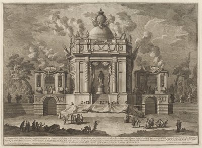 Un temple dédié à Esculape, pour le festival de la "Chinea" - Giuseppe Vasi after Giuseppe Palazzi