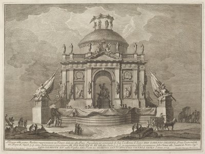 Un temple dédié à la paix, pour le festival de la "Chinea" - Giuseppe Vasi after Giuseppe Palazzi