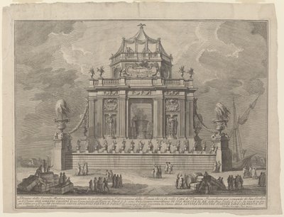 La préparation de Thériaque à Venise, pour le festival de la "Chinea" - Giuseppe Vasi after Giuseppe Palazzi