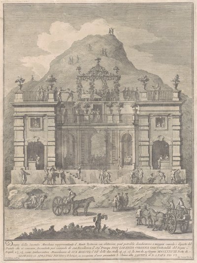 La Seconde Machine pour la Chinea de 1778 : Une demeure près de Monte Testaccio - Giuseppe Vasi, after Giuseppe Palazzi