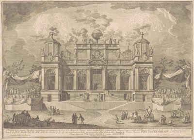 La Prima Macchina pour la Chinea de 1770 : Un bâtiment romain pour le commerce - Giuseppe Vasi, after Giuseppe Palazzi, after Paolo Posi