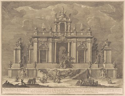 La Prima Macchina pour la Chinea de 1774 : Hercule et le Dragon dans le Jardin des Hespérides - Giuseppe Vasi, after Giuseppe Palazzi, after Paolo Posi