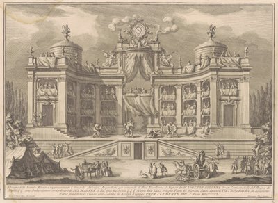 La Seconda Macchina pour la Chinea de 1766 : Un théâtre pour les jeux athlétiques - Giuseppe Vasi, after Giuseppe Palazzi, after Paolo Posi