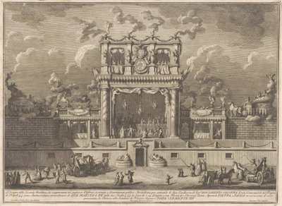 La Seconda Macchina pour la Chinea de 1769 : Un bâtiment pour le divertissement public - Giuseppe Vasi, after Giuseppe Palazzi, after Paolo Posi