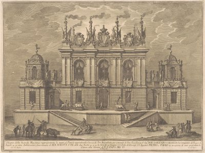 La Seconda Macchina pour la Chinea de 1775 : Une corrida - Giuseppe Vasi, after Giuseppe Palazzi, after Paolo Posi