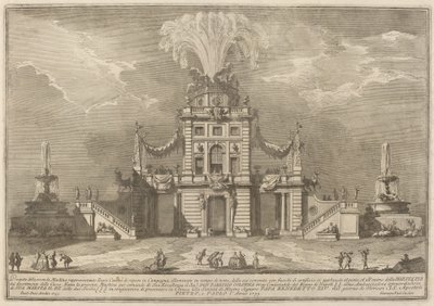 Un casino de chasse royale à la campagne, pour le festival de la "Chinea" - Giuseppe Vasi after Paolo Posi