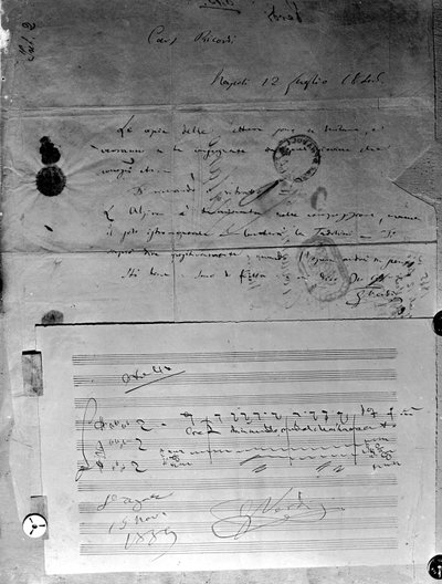 Correspondance écrite par Giuseppe Verdi - Giuseppe Verdi