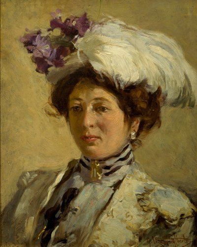 Portrait de la comtesse Ida Antonio Zeno, par Giuseppe Alberti Vizzotto - Giuseppe Vizzotto Alberti