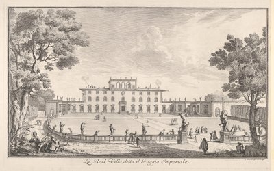 La Villa Royale appelée il Poggio Imperiale, vue..., 1744 - Giuseppe Zocchi