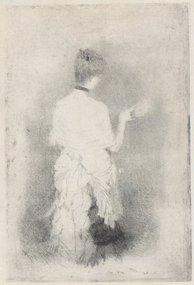 Jeune femme élégante vue de dos - Giuseppe de Nittis