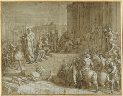 La légende de sept rois rendant hommage à un pape - Giuseppe della Porta Salviati