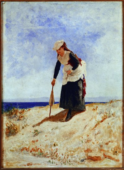 Une femme sur le sable - Giuseppe or Joseph de Nittis
