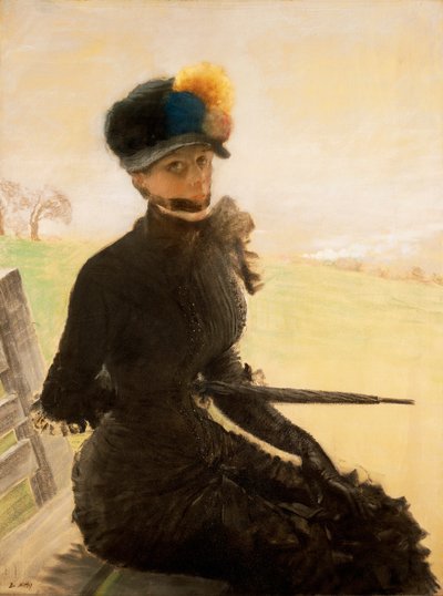 La femme aux pompons - Giuseppe or Joseph de Nittis