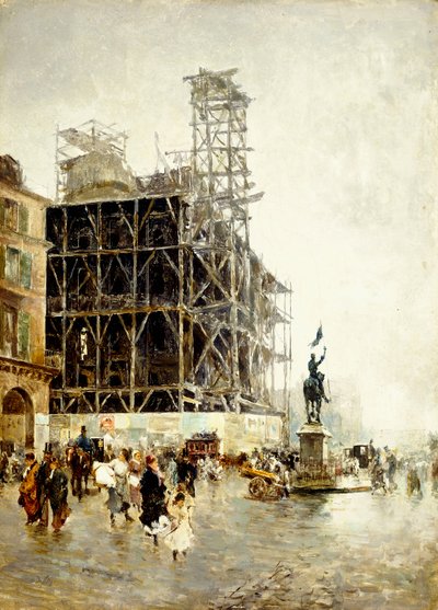 Place des Pyramides - Giuseppe or Joseph de Nittis