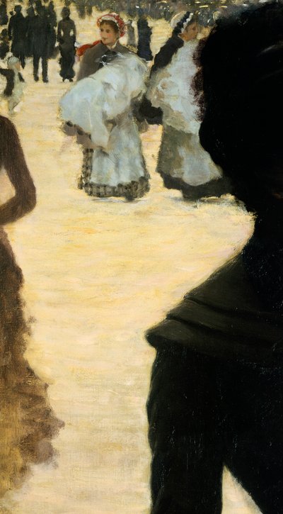 Retour du Bois de Boulogne, Dame avec un chien (détail) - Giuseppe or Joseph de Nittis