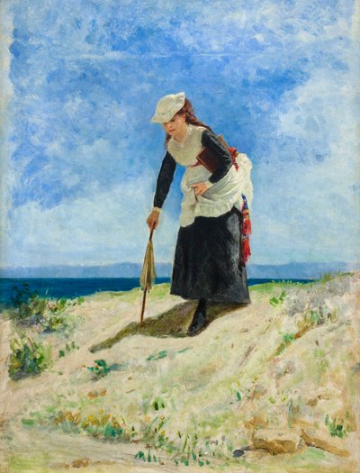 Femme sur la plage, vers 1875 - Giuseppe or Joseph de Nittis