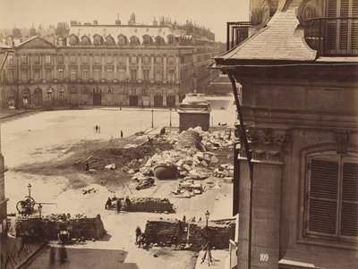 La place Vendôme à Paris après la destruction de la colonne - Gobinet de Villecholle Francois Marie Louis Alexandre) Franck (Franck