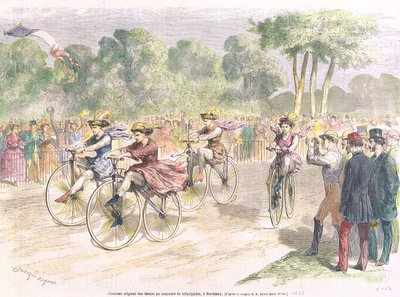 Costumes originaux pour la course de vélocipèdes à Bordeaux - Godefroy Durand