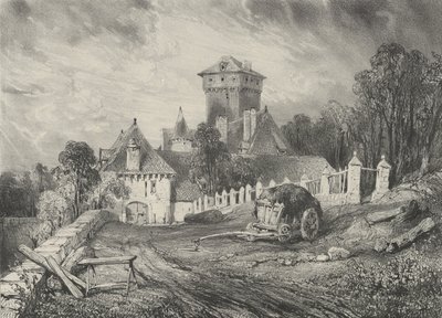Château de Pesteil à Polminhac, 1832 - Godefroy Engelmann
