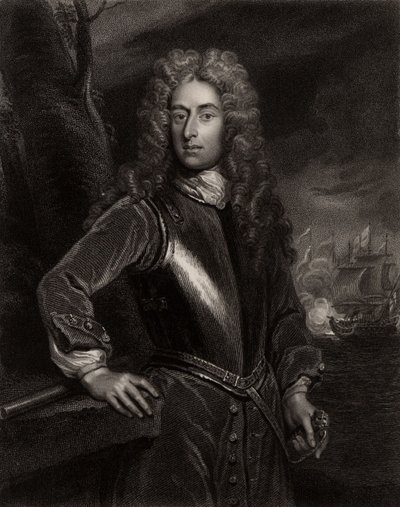 Portrait de George Byng - Godfrey (after) Kneller