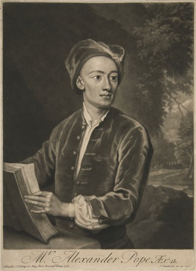 Alexander Pope, pub. 1716 - Godfrey Kneller